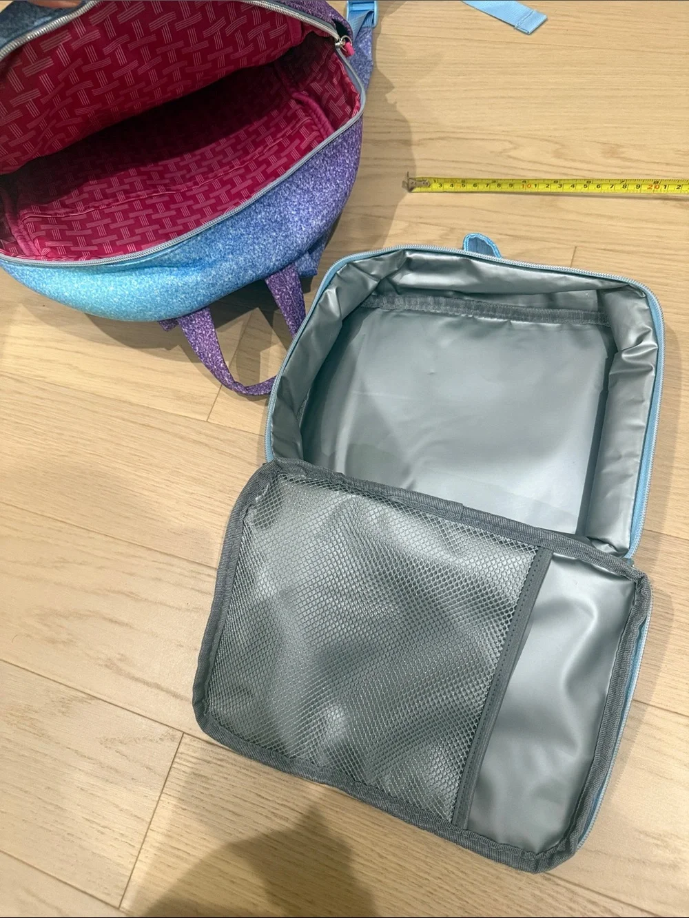 Terez Kids Unicorn FauxGlitter Ombre Backpack & Lunch Bag Set